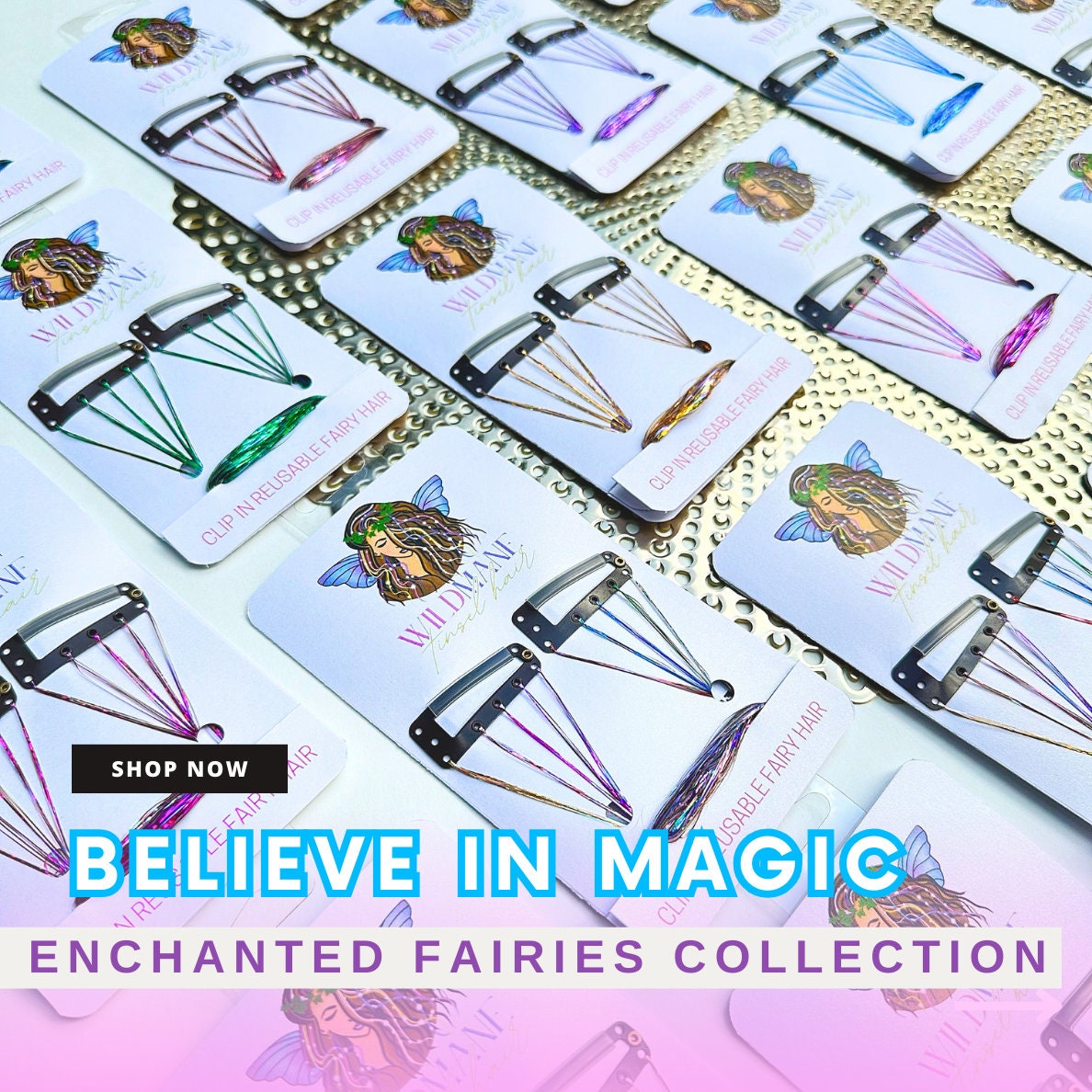 Fairy Theme Clip-In Tinsel Hair Sparkly Rainbow Kids Hair Accessories Perfect for Fairy Birthday Party Favors and Girls Dress-Up Gifts