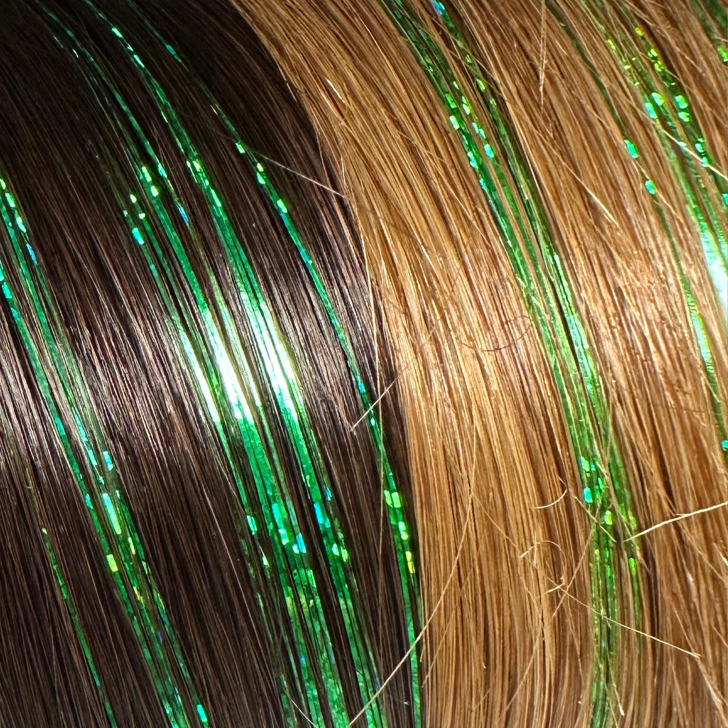 Philadelphia Football Hair Tinsel Clips Reusable Game Day Hair Accessory Kelly Green and Silver Philly Sports Hairy Accessory for Football