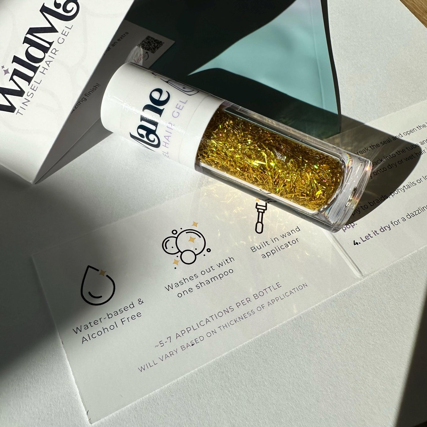 YELLOW GOLD Tinsel Hair Gel Glitter Hair and Body Gel for Kids Teens and Adult Girls Birthday Gifts Accessories Under 10 Holiday Gifts