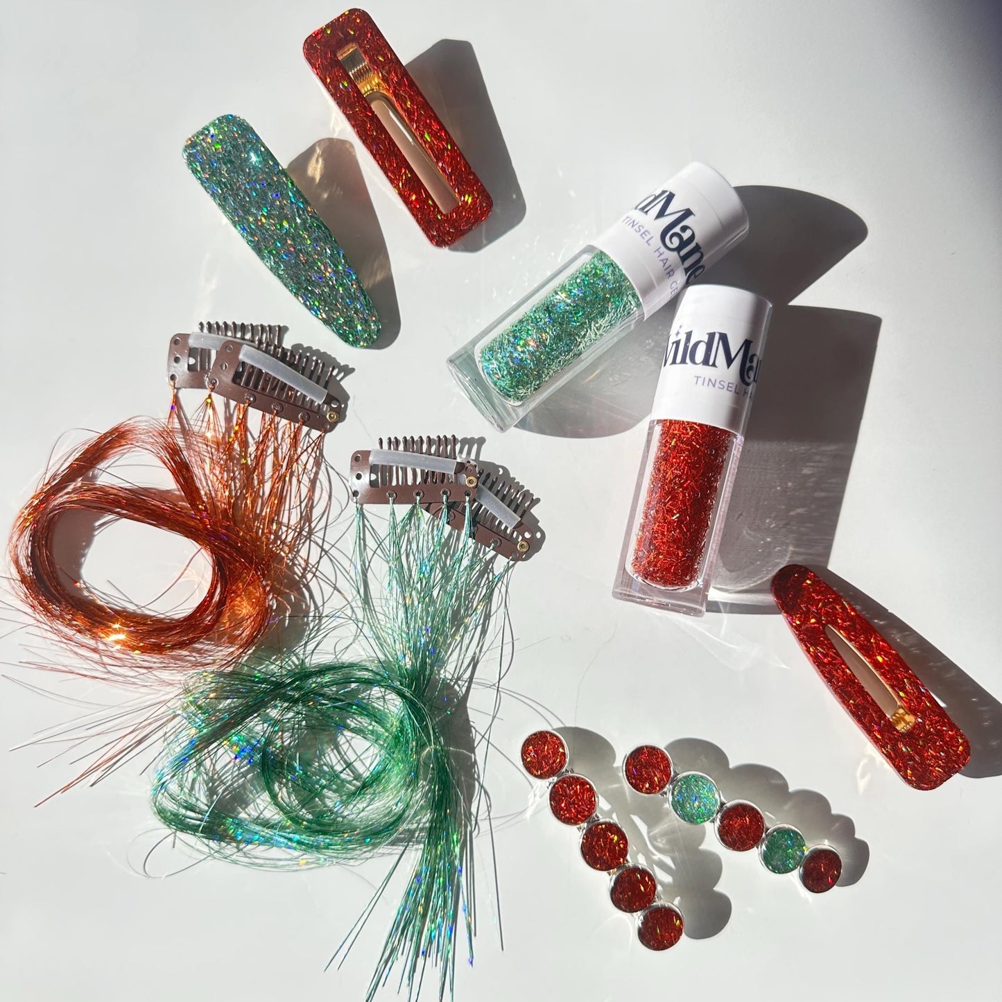 Showgirl Handmade Orange and Mint Resin Barrette