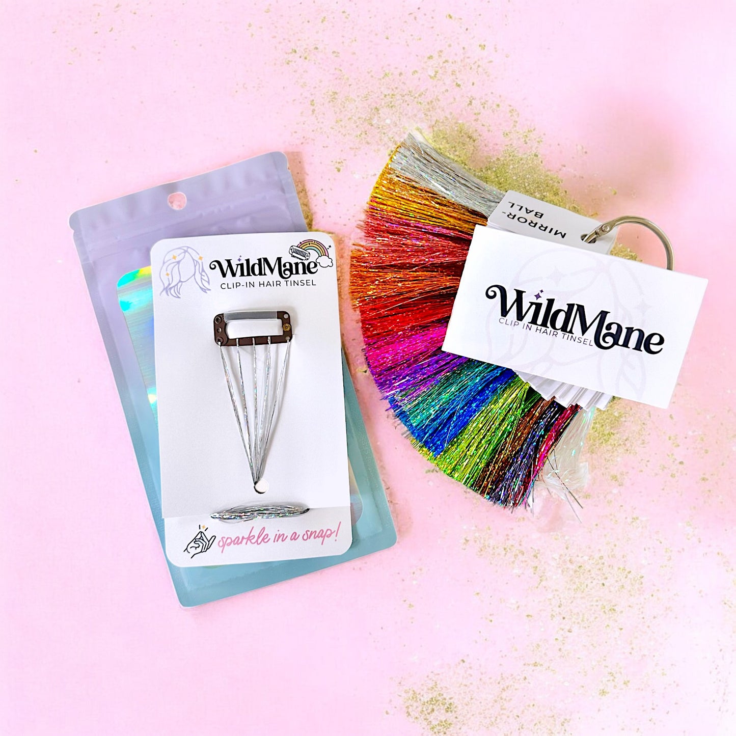Clip in Hair Tinsel Extensions - Single Pack