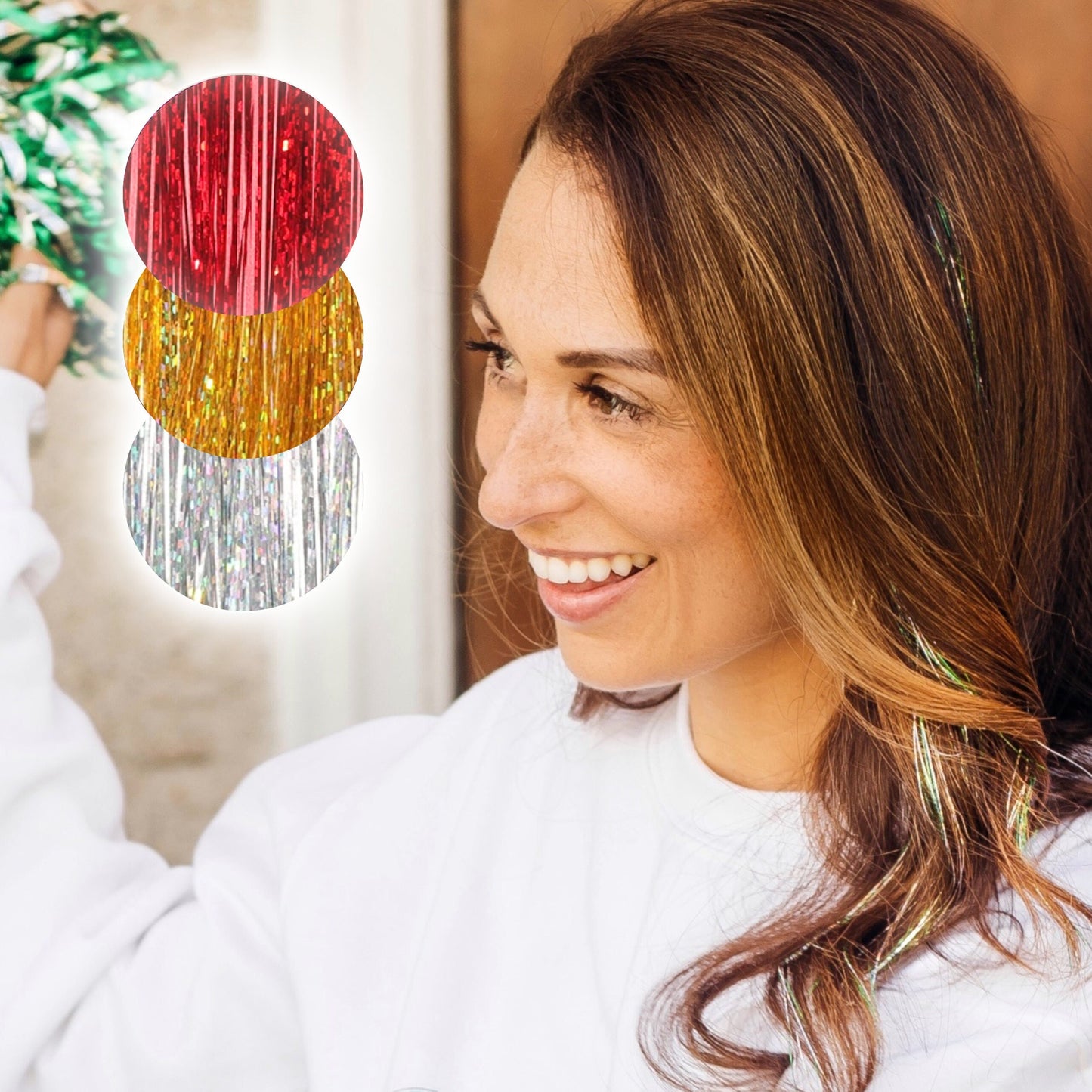 Kansas City Football Hair Tinsel Clips | Reusable Fairy Hair Extensions | Fancy Hair Clips | Handmade Hair Accessories | 2024 Draft