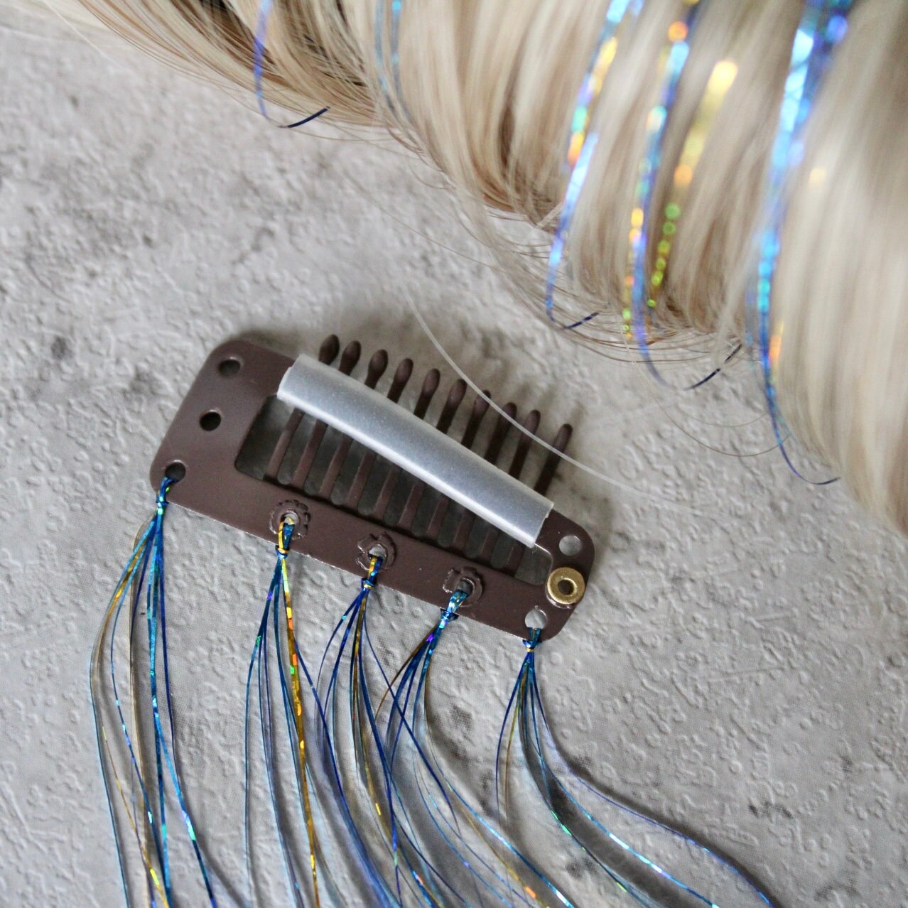 Philadelphia Baseball Tinsel Hair Clips - City Connect Inspired Tinsel Extensions  Reusable Sparkle Hair Game Day Sports Fan Accessory