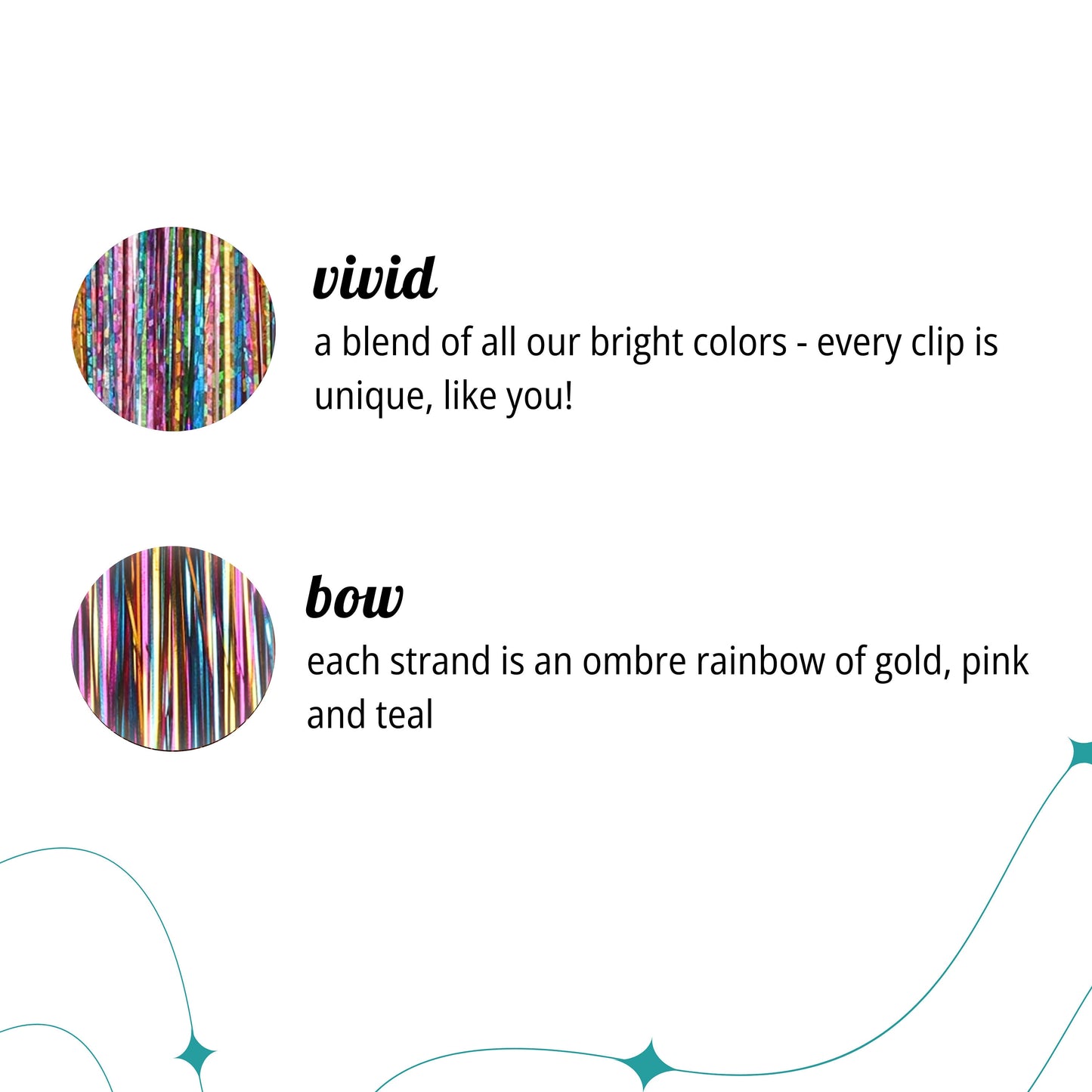Festival Lux Extra Tinsel Hair Clips Heat-Friendly Reusable Sparkly Clips for All Ages Glitter Custom Hair Accessories