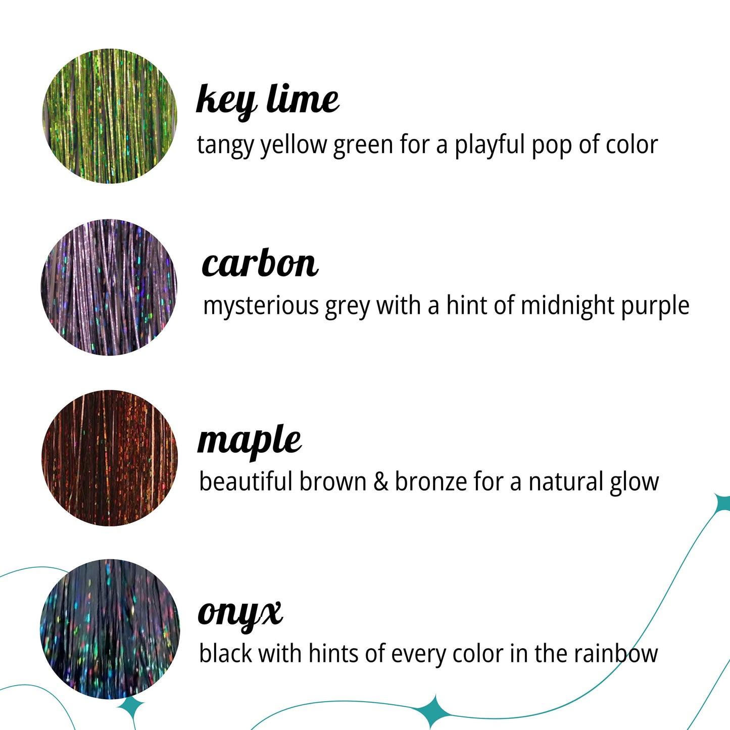 Festival Lux Extra Tinsel Hair Clips Heat-Friendly Reusable Sparkly Clips for All Ages Glitter Custom Hair Accessories