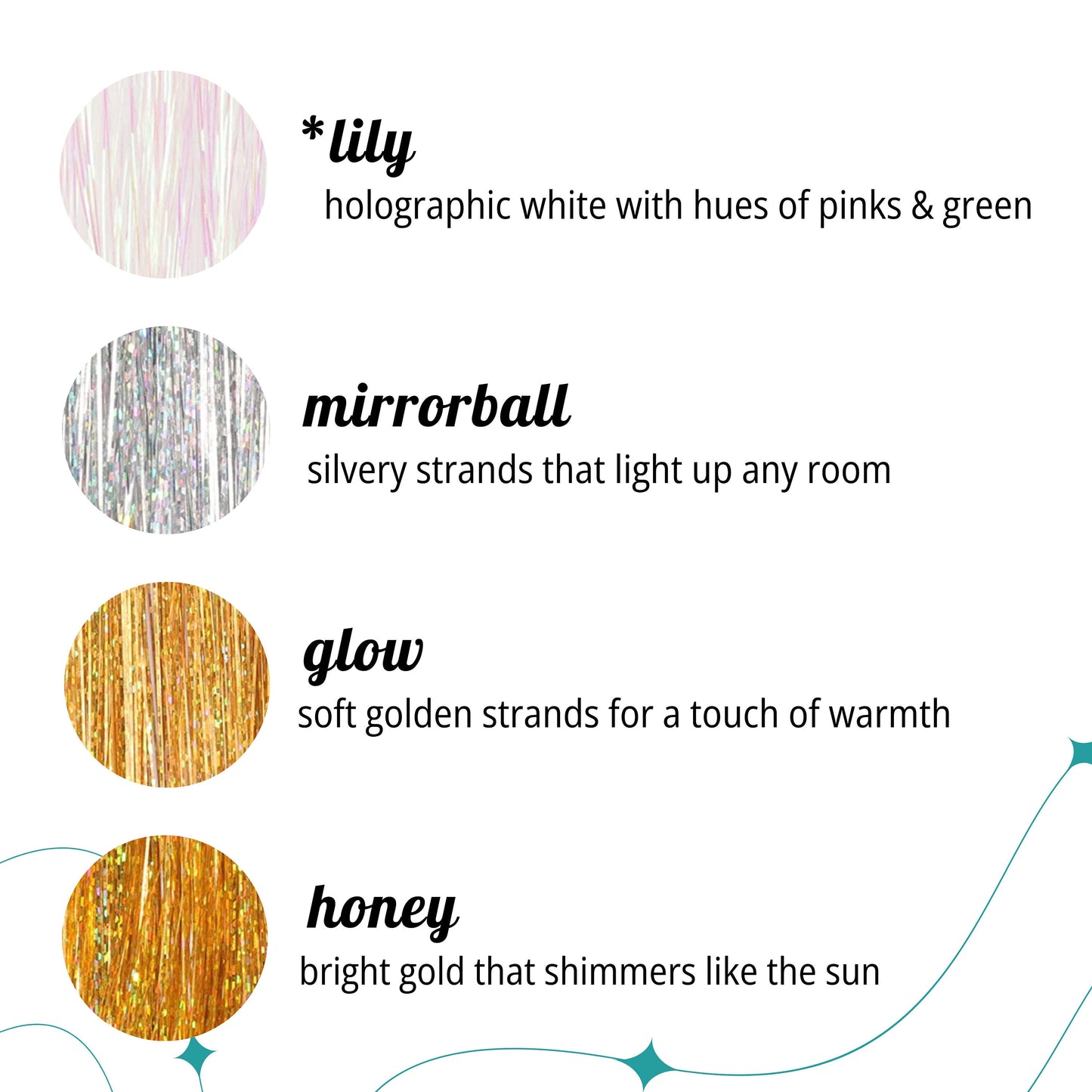 Festival Lux Extra Tinsel Hair Clips Heat-Friendly Reusable Sparkly Clips for All Ages Glitter Custom Hair Accessories