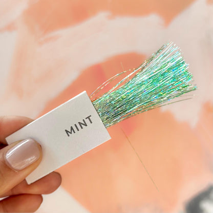 Showgirl Mint Green Hair Tinsel