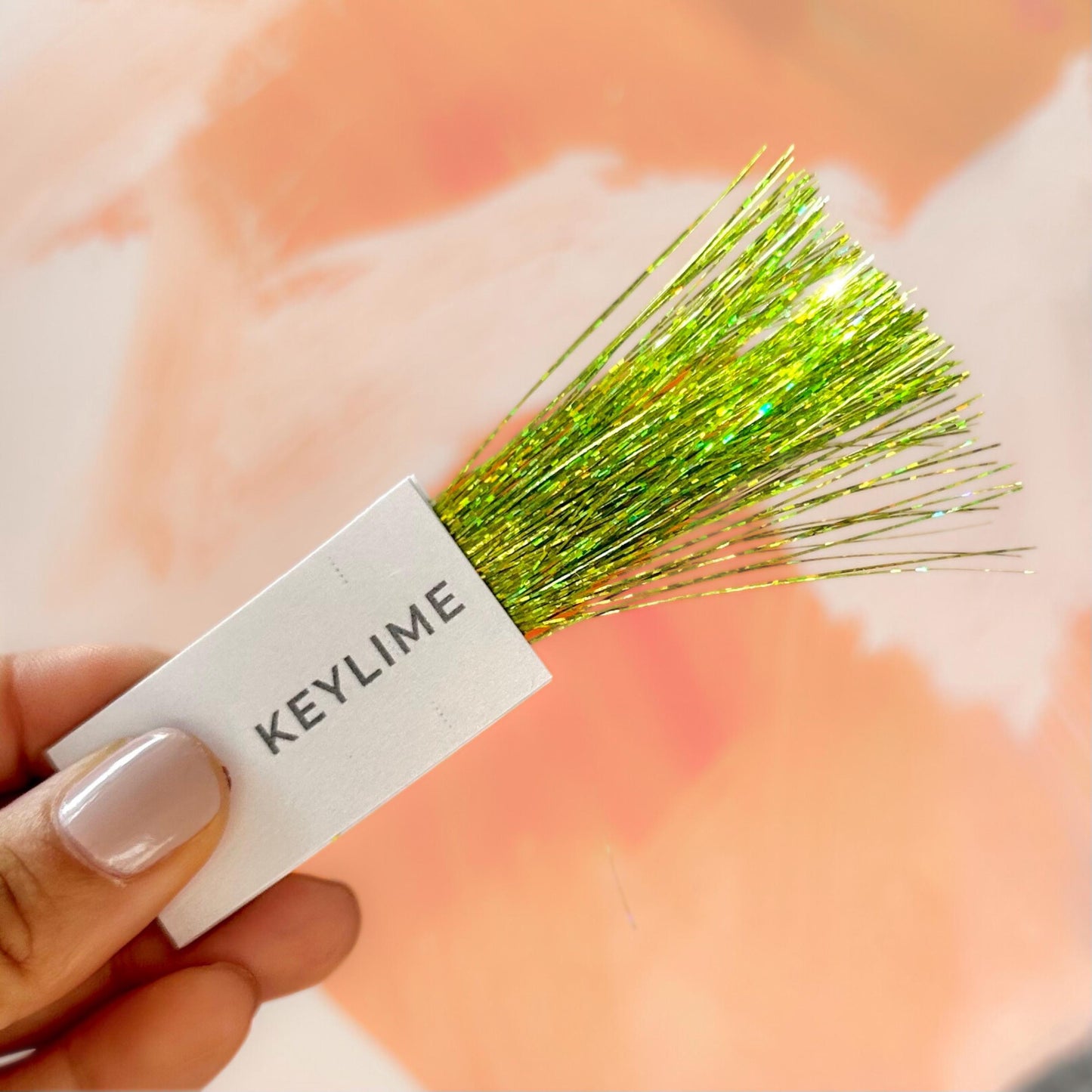 lime green hair tinsel