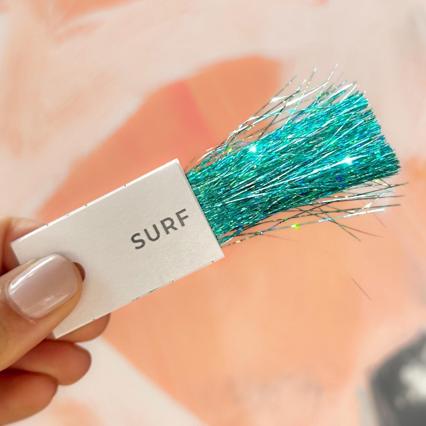 TEAL 48" Hair Tinsel Heat Resistant Fairy Hair Bling Strands Salon Quality Sparkly Hair Jewelry Shimmery DIY Hair Kits and Girls Accessories