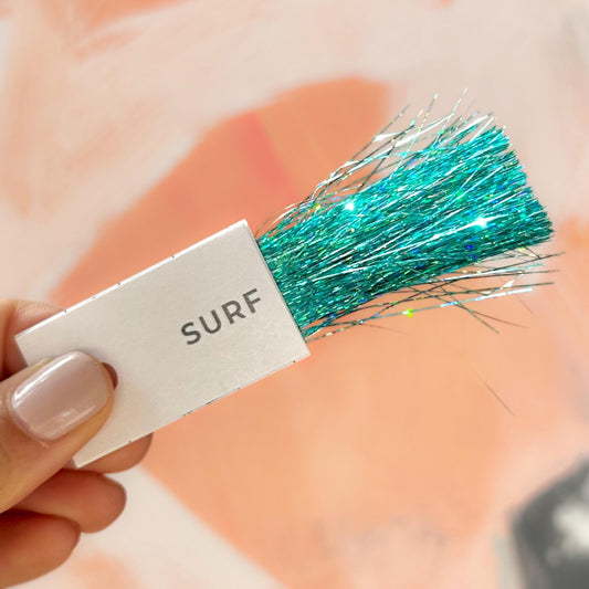 TEAL 48" Hair Tinsel Heat Resistant Fairy Hair Bling Strands Salon Quality Sparkly Hair Jewelry Shimmery DIY Hair Kits and Girls Accessories
