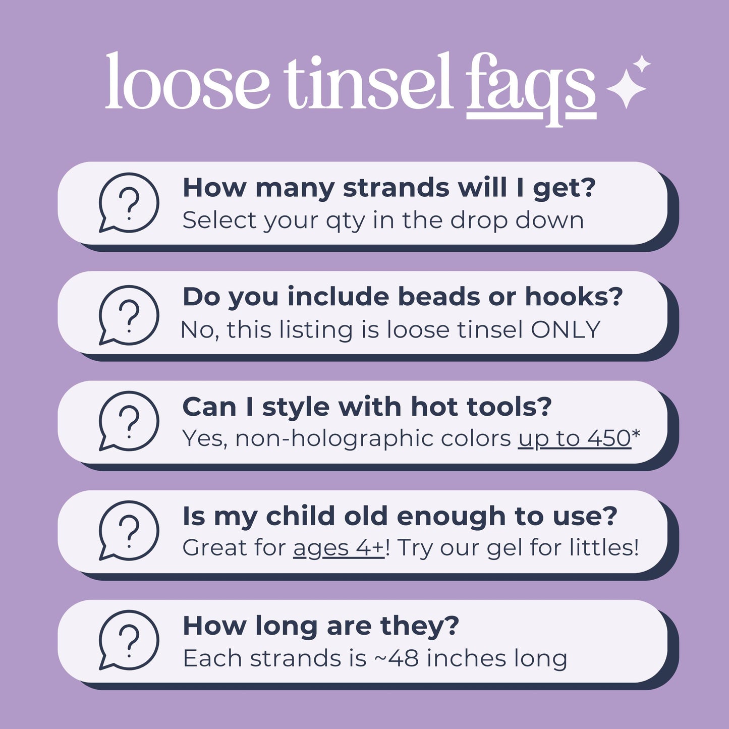 BROWN 48" Hair Tinsel Heat Resistant Bronze Fairy Hair Bling Strands Salon Quality Sparkly Hair Jewelry Shimmery Glitter Kid Accessories