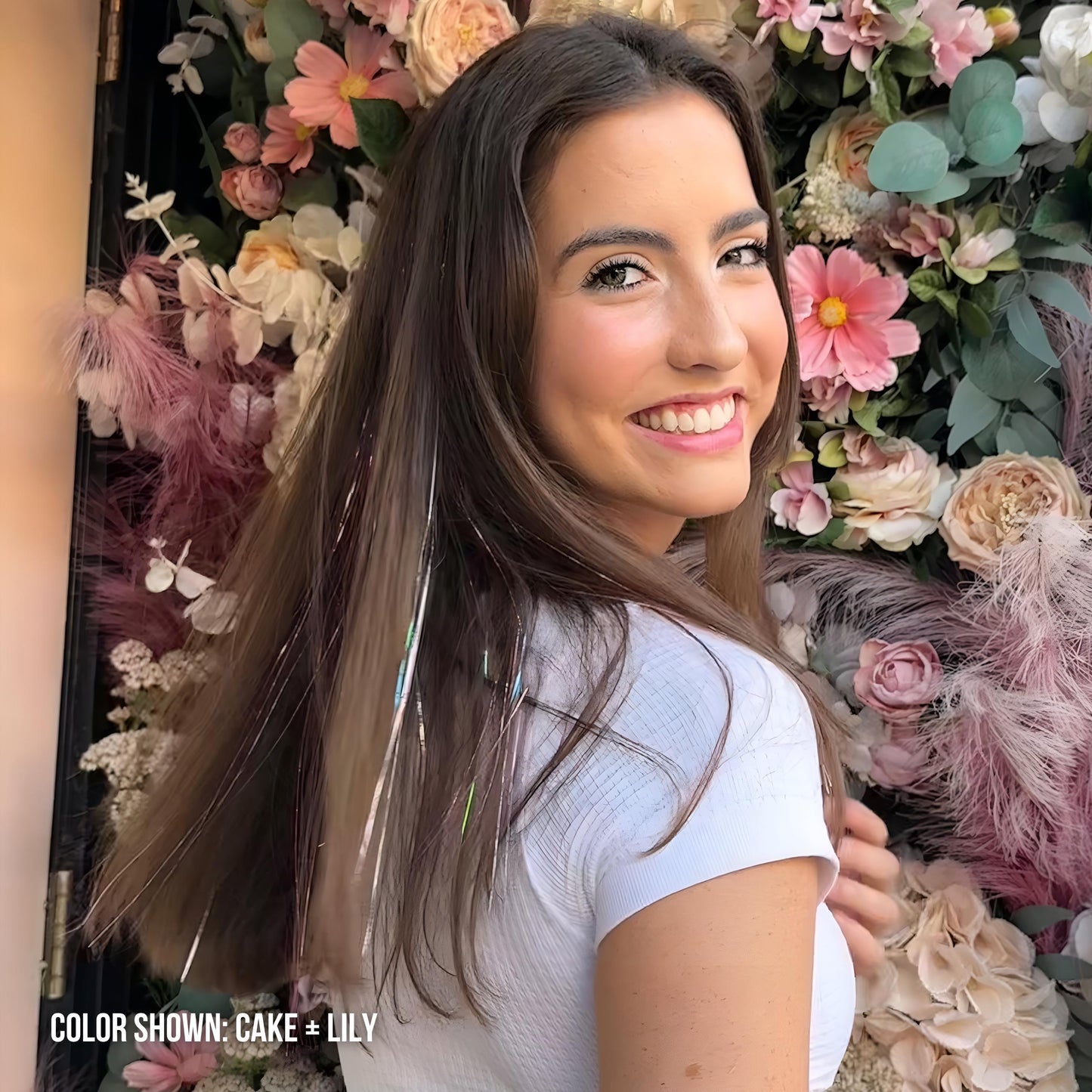 BROWN 48" Hair Tinsel Heat Resistant Bronze Fairy Hair Bling Strands Salon Quality Sparkly Hair Jewelry Shimmery Glitter Kid Accessories