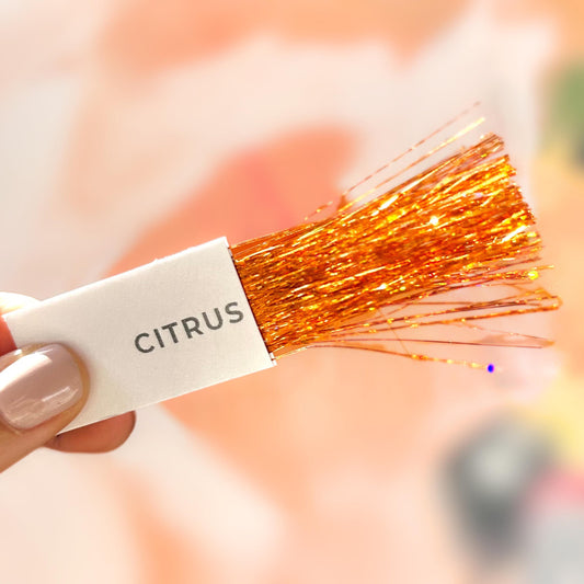 ORANGE 48" Hair Tinsel Heat Resistant Fairy Hair Bling Strands Salon Quality Sparkly Hair Jewelry Shimmer Accessories Kids Glitter Gifts