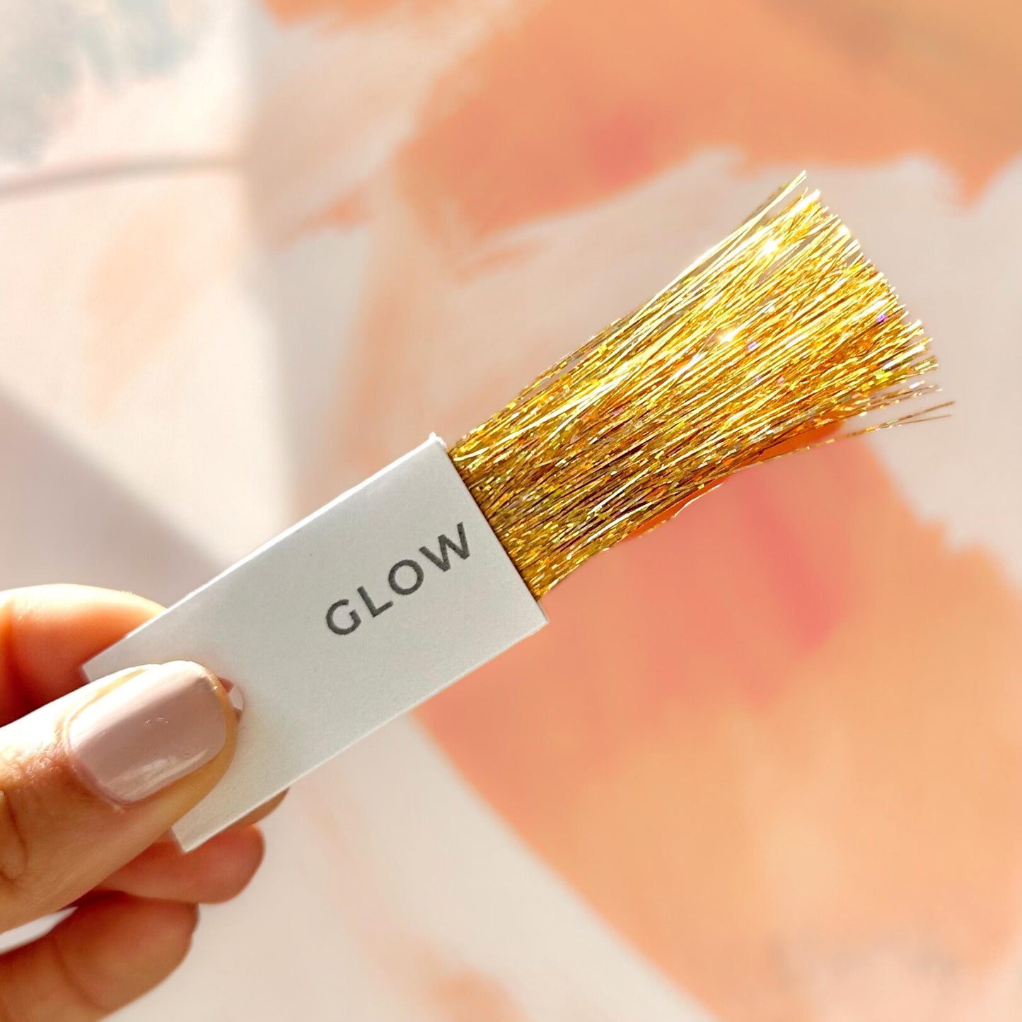 LIGHT GOLD 48" Hair Tinsel Heat Resistant Fairy Hair Bling Strands Salon Quality Sparkly Gold Hair Jewelry Shimmery DIY Hairlights for Girls