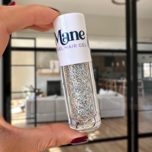 SILVER Glitter Hair Gel Medium Hold Tinsel Sparkly Hair Accessories for Kids Party Gift, School Spirit, and Gifts Under 10 dollars