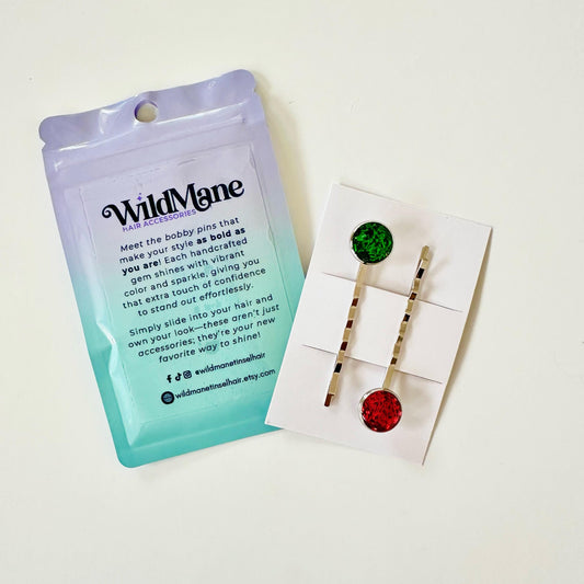 Holiday Bobby Pin Fancy Hair Clips for Kids