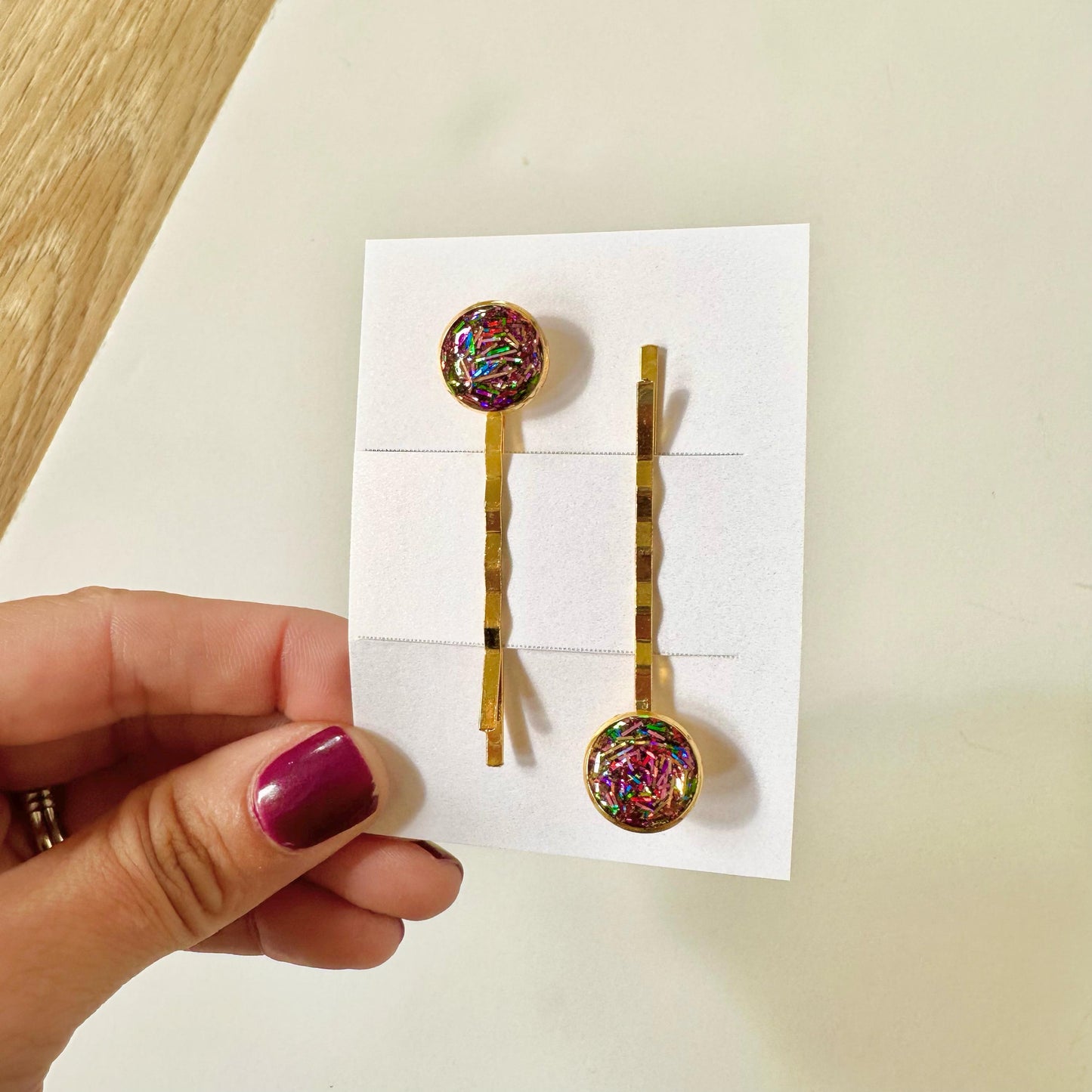 Set of Two Glittery Rainbow Gift Ideas for Girls Tinsel Hair Accessories for Teens and Women