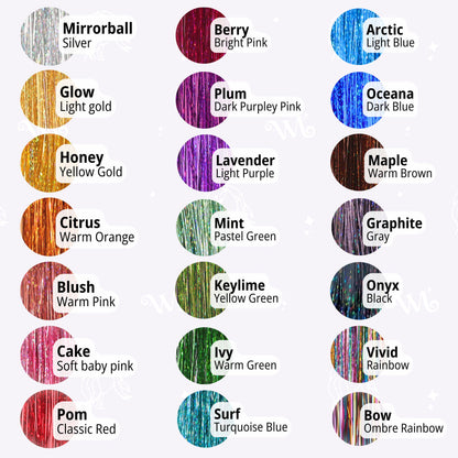 Clip in Hair Tinsel Extensions - Single Pack