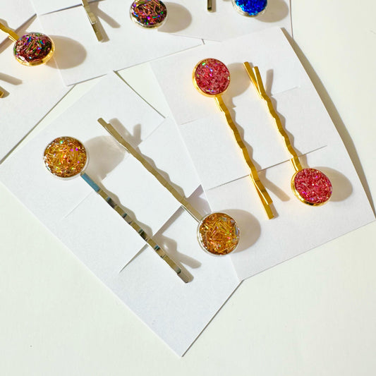 Custom Sparkly Bobby Pin Fancy Hair Clips for Girls