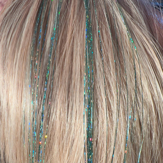 Showgirl Mint Green Hair Tinsel