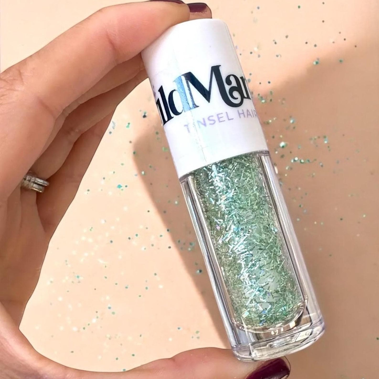 Showgirl Mint Green Tinsel Hair Gel
