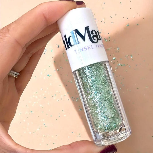 Showgirl Mint Green Tinsel Hair Gel