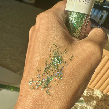 Showgirl Mint Green Tinsel Hair Gel