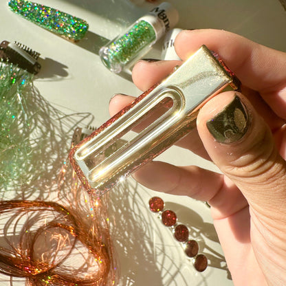 Showgirl Sparkly Resin Alligator Hair Clips
