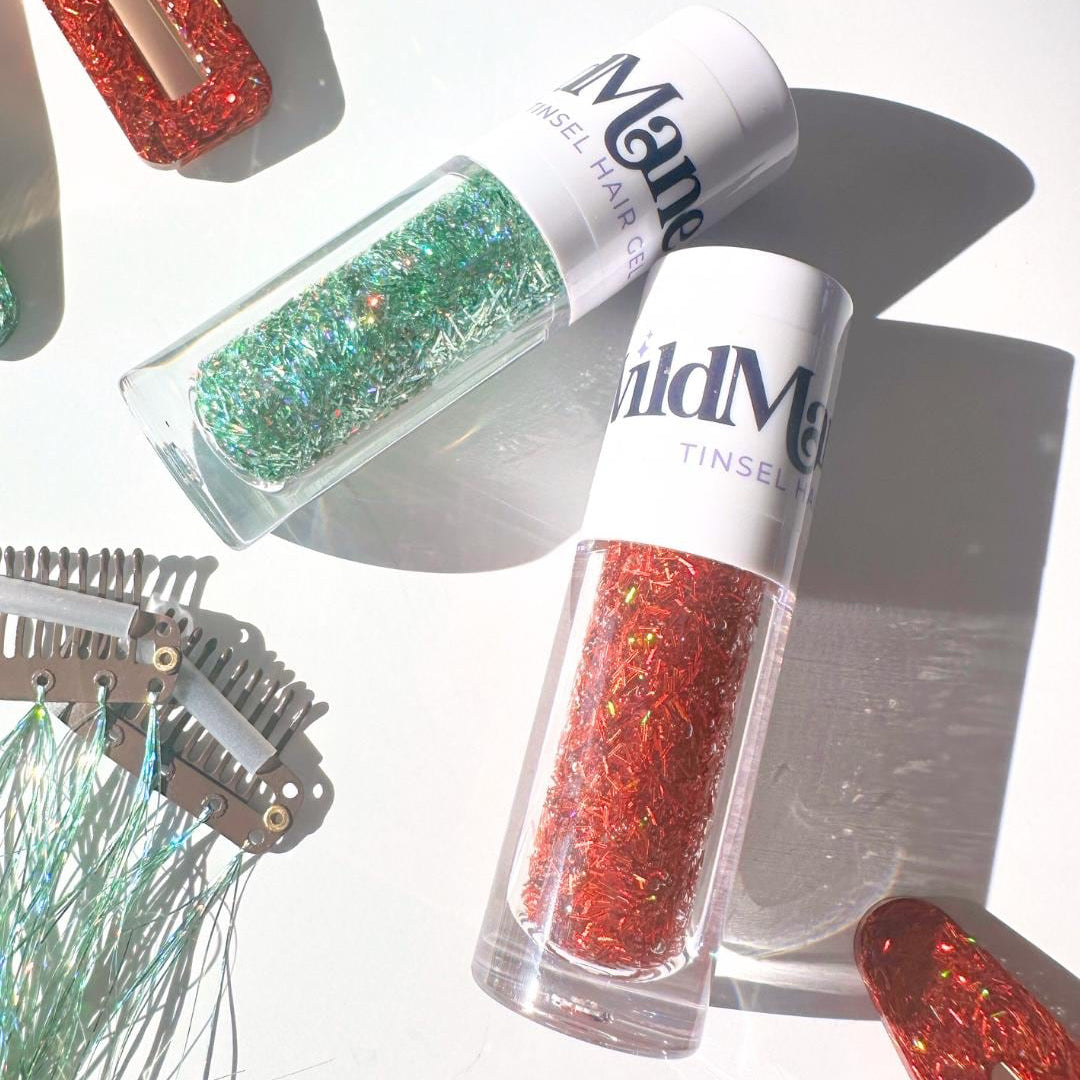 Showgirl Orange Tinsel Hair Gel