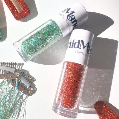 Showgirl Mint Green Tinsel Hair Gel
